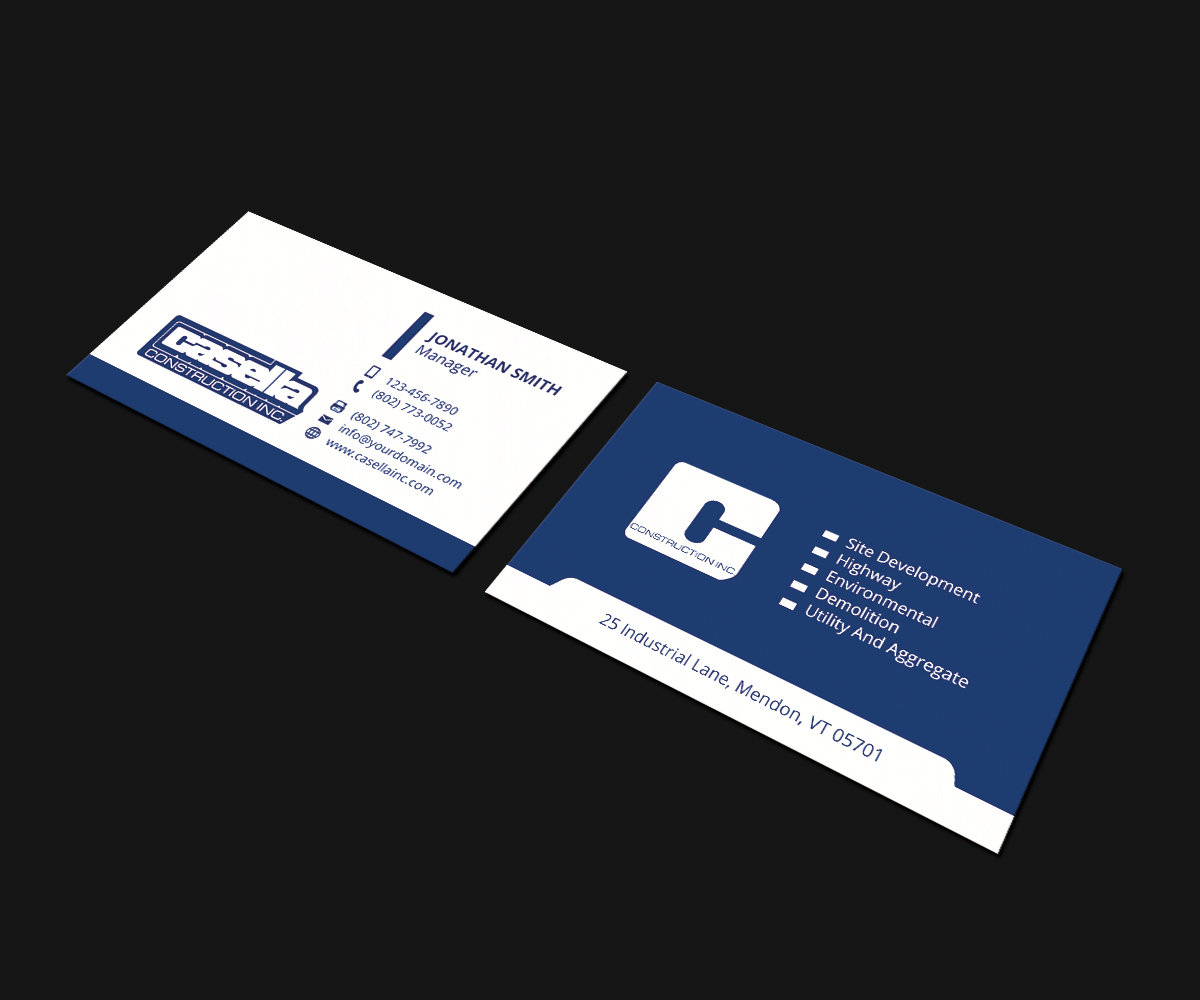 Design de Carte de Visite par JK18 pour Casella Construction | Design #14917822