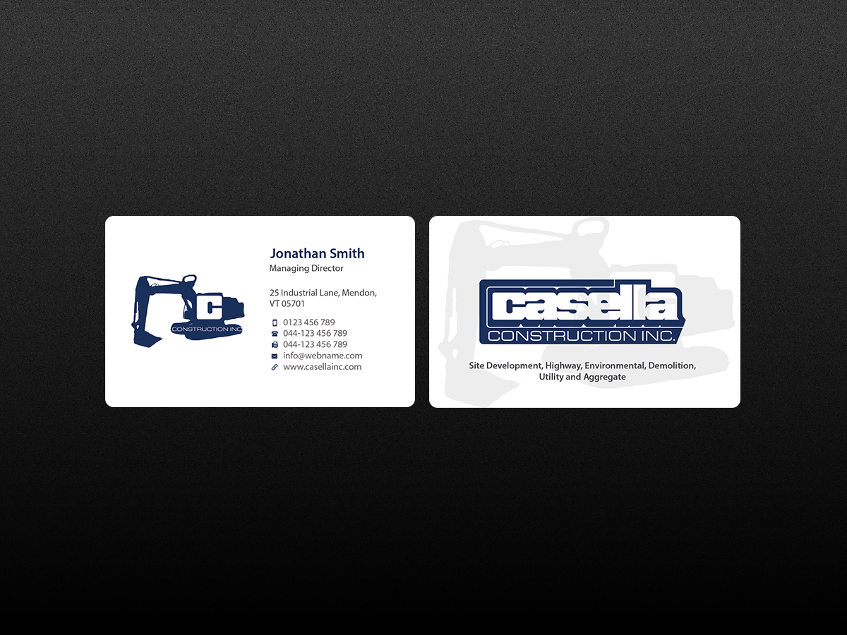 Business Card Design by Creations Box 2015 for Casella Construction | Design #14967966