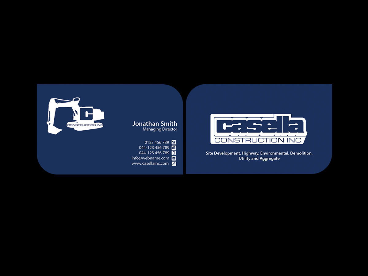 Business Card Design by Creations Box 2015 for Casella Construction | Design #14967971