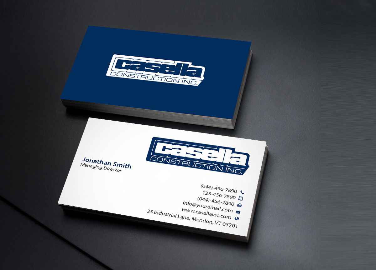 Business Card Design by Creations Box 2015 for Casella Construction | Design #14967978