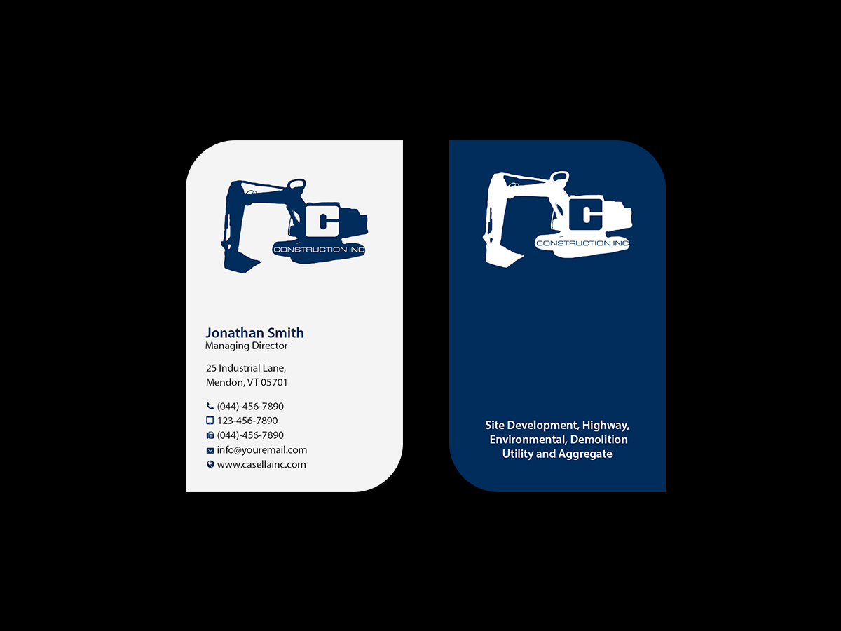 Business Card Design by Creations Box 2015 for Casella Construction | Design #14967989