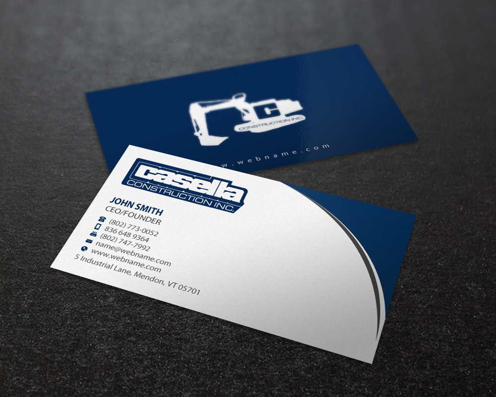 Business Card Design by Brand aid for Casella Construction | Design #14914197