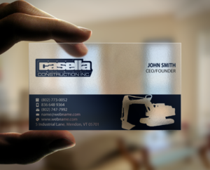 Business Card Design by Brand aid for Casella Construction | Design: #14914226