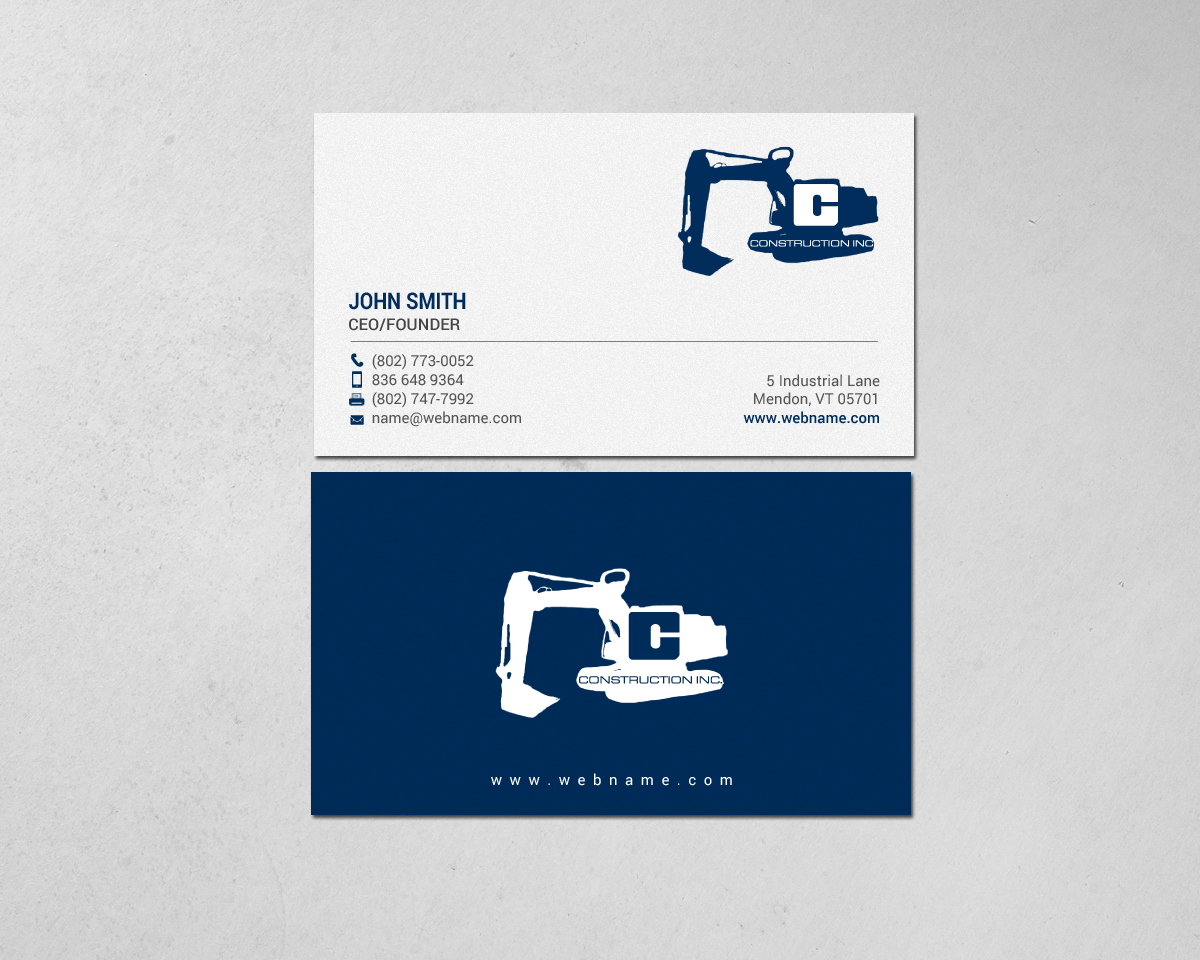 Business Card Design by chandrayaan.creative for Casella Construction | Design #14910438
