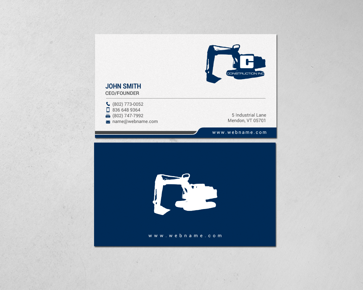 Business Card Design by chandrayaan.creative for Casella Construction | Design #14910458