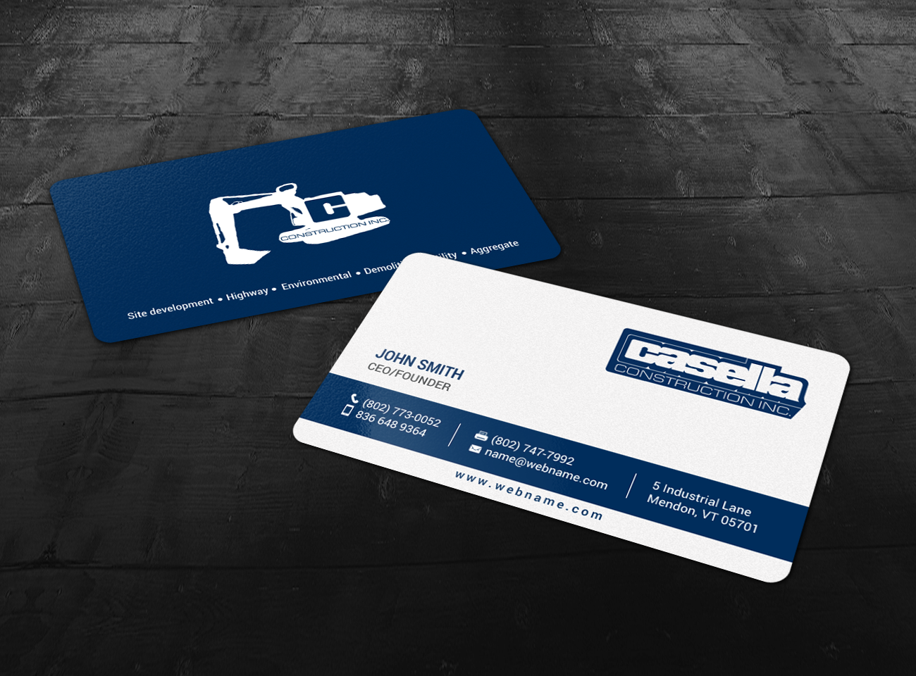 Business Card Design by chandrayaan.creative for Casella Construction | Design #14988563