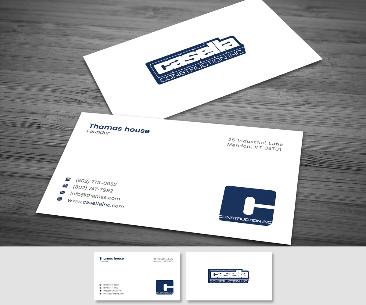 Design de Carte de Visite par Graphic Flame pour Casella Construction | Design #14931520