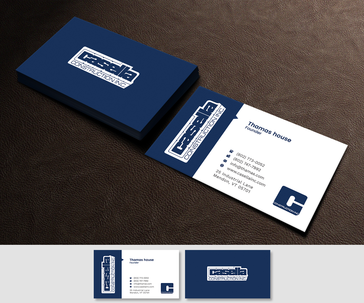 Design de Carte de Visite par Graphic Flame pour Casella Construction | Design #14931576