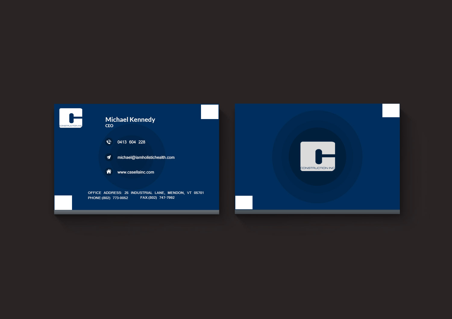 Design de Carte de Visite par Mohammad Jahran Chowdhury pour Casella Construction | Design #14952546