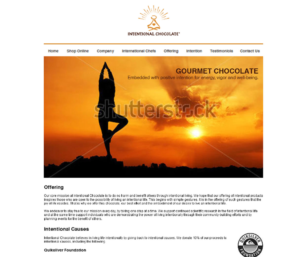 Web Design by DDG for Intentional Chocolate, LLC | Design #2588053