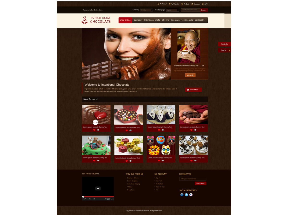 Web Design by Jessi Siriit for Intentional Chocolate, LLC | Design #2585188