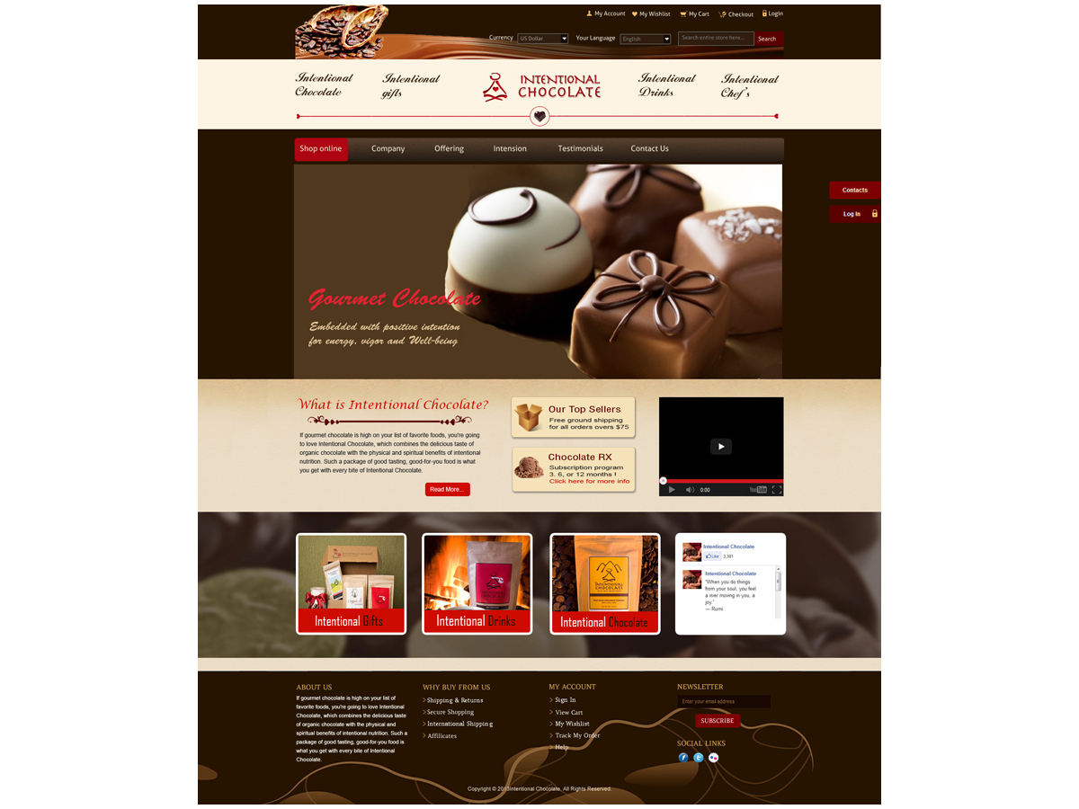 Web Design by Jessi Siriit for Intentional Chocolate, LLC | Design #2585194