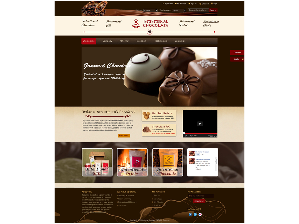 Web Design by Jessi Siriit for Intentional Chocolate, LLC | Design #2585201