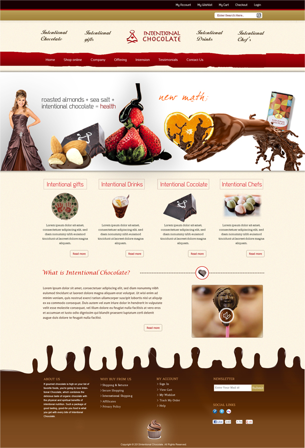Web Design by Jessi Siriit for Intentional Chocolate, LLC | Design #2603954