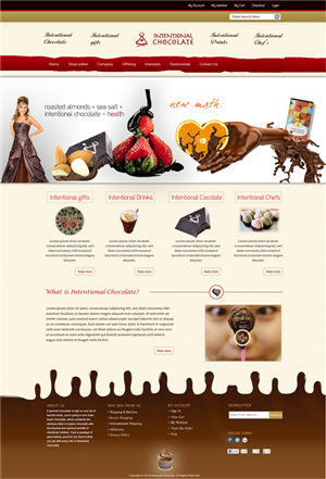 Web Design by Jessi Siriit for Intentional Chocolate, LLC | Design: #2603954