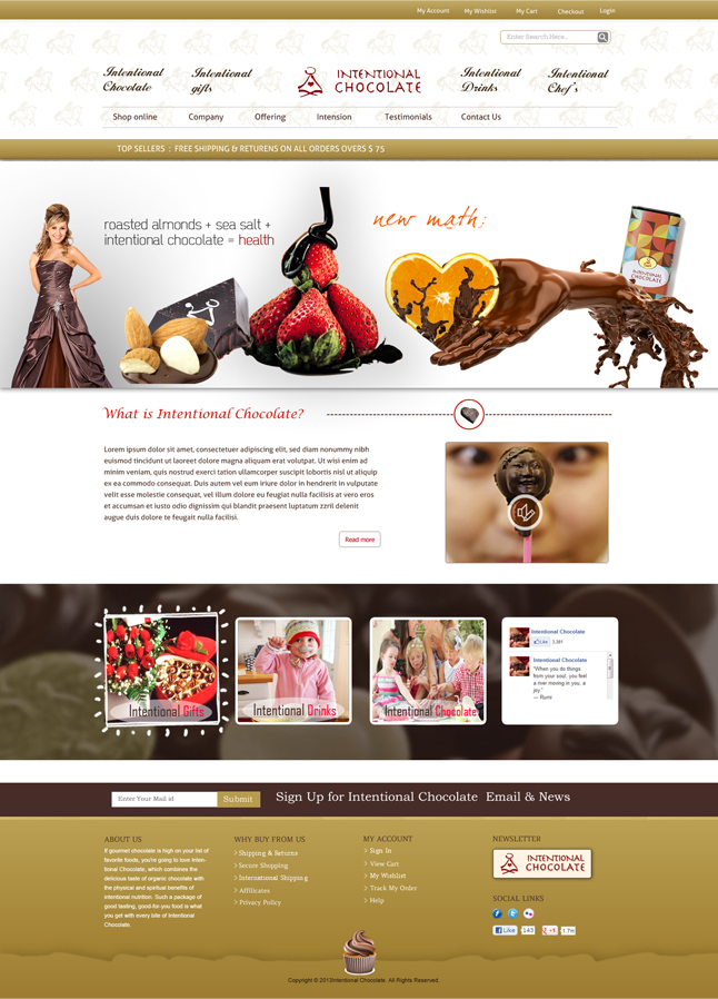 Web Design by Jessi Siriit for Intentional Chocolate, LLC | Design #2603956