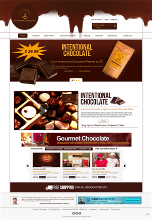 Web Design by pb for Intentional Chocolate, LLC | Design: #2574925