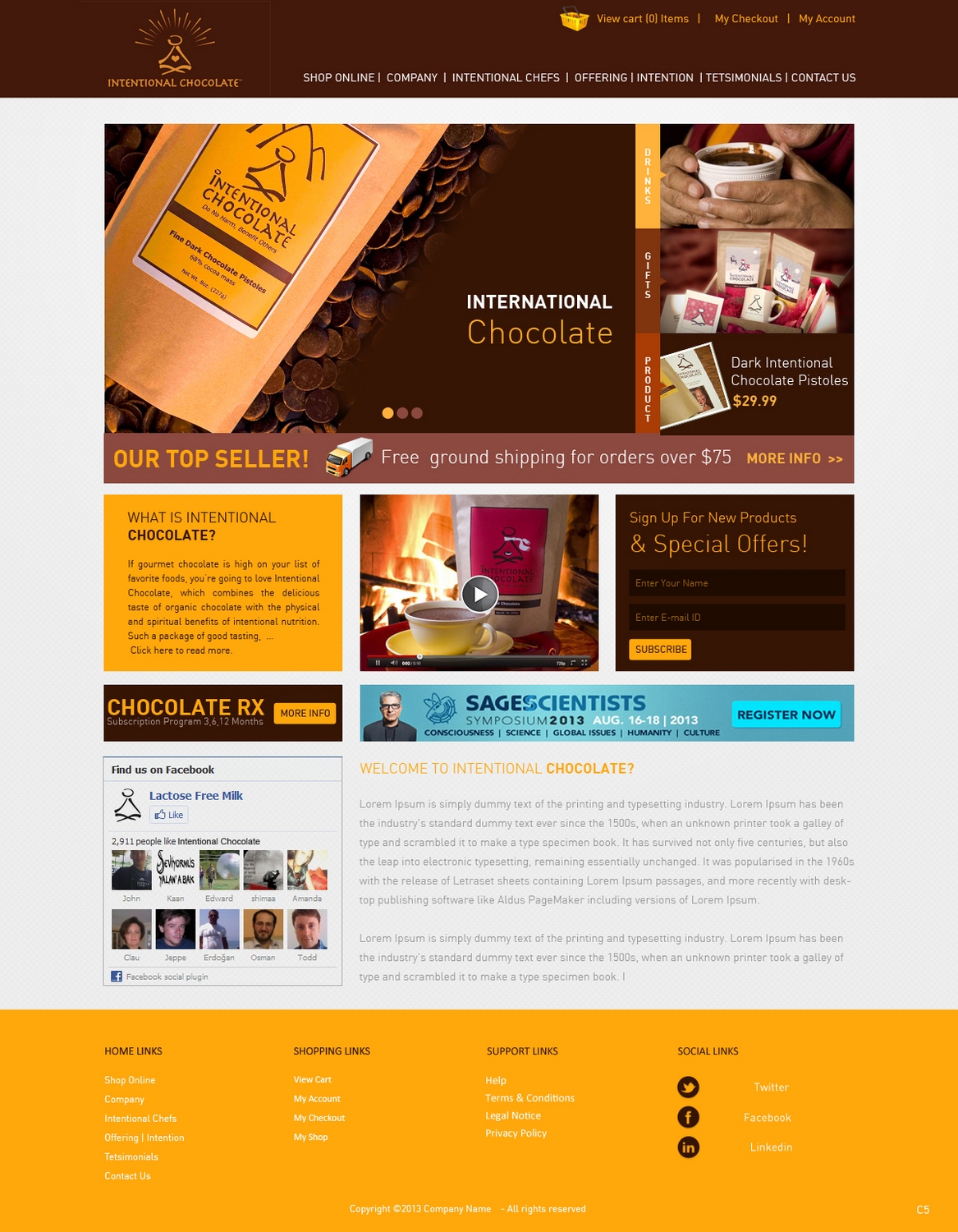 Web Design by pb for Intentional Chocolate, LLC | Design #2574930