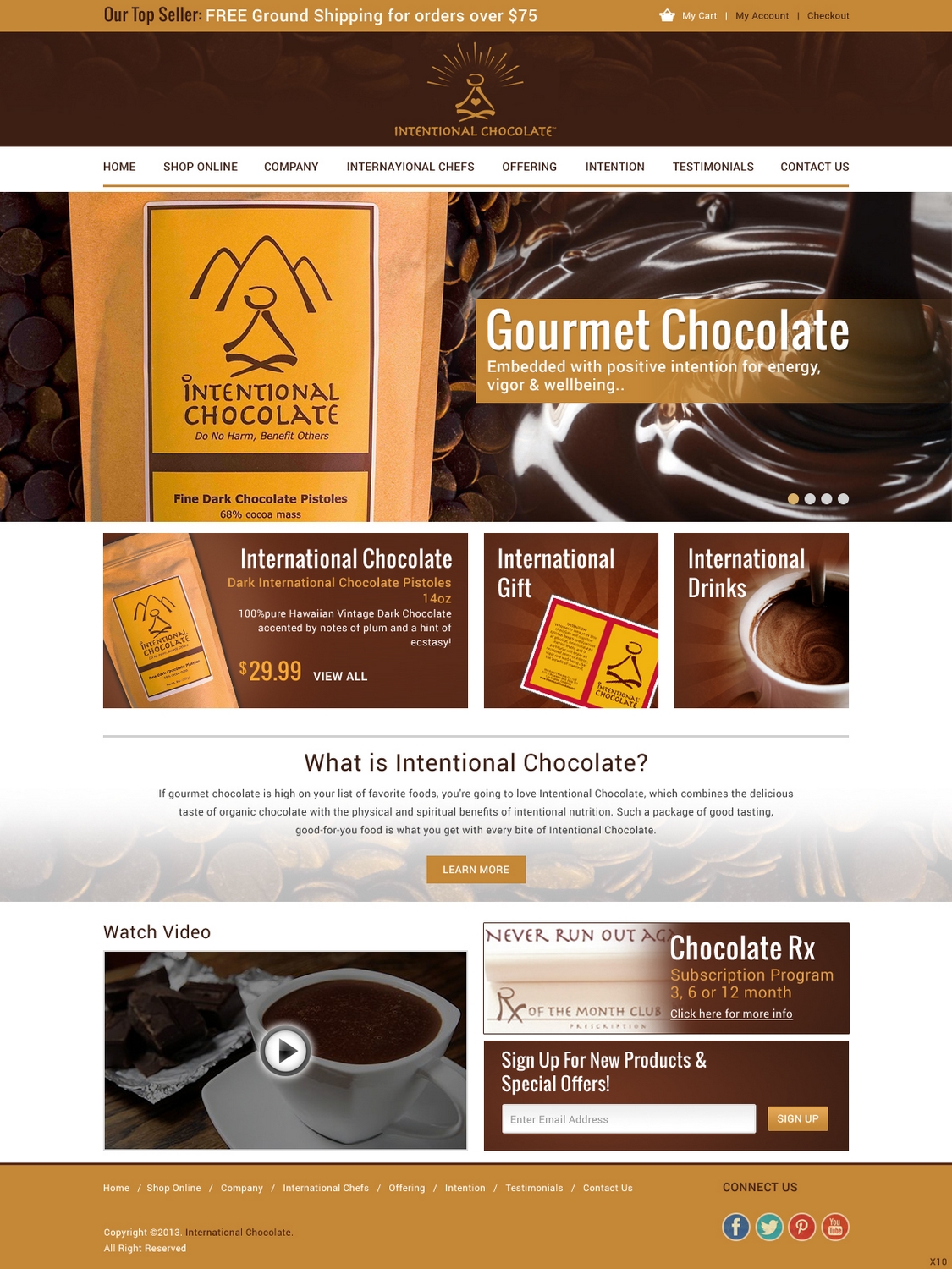 Web Design by pb for Intentional Chocolate, LLC | Design #2574934