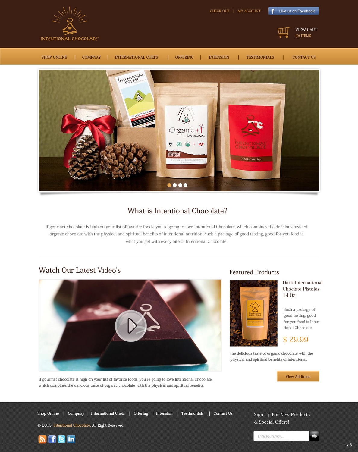 Web Design by pb for Intentional Chocolate, LLC | Design #2574959