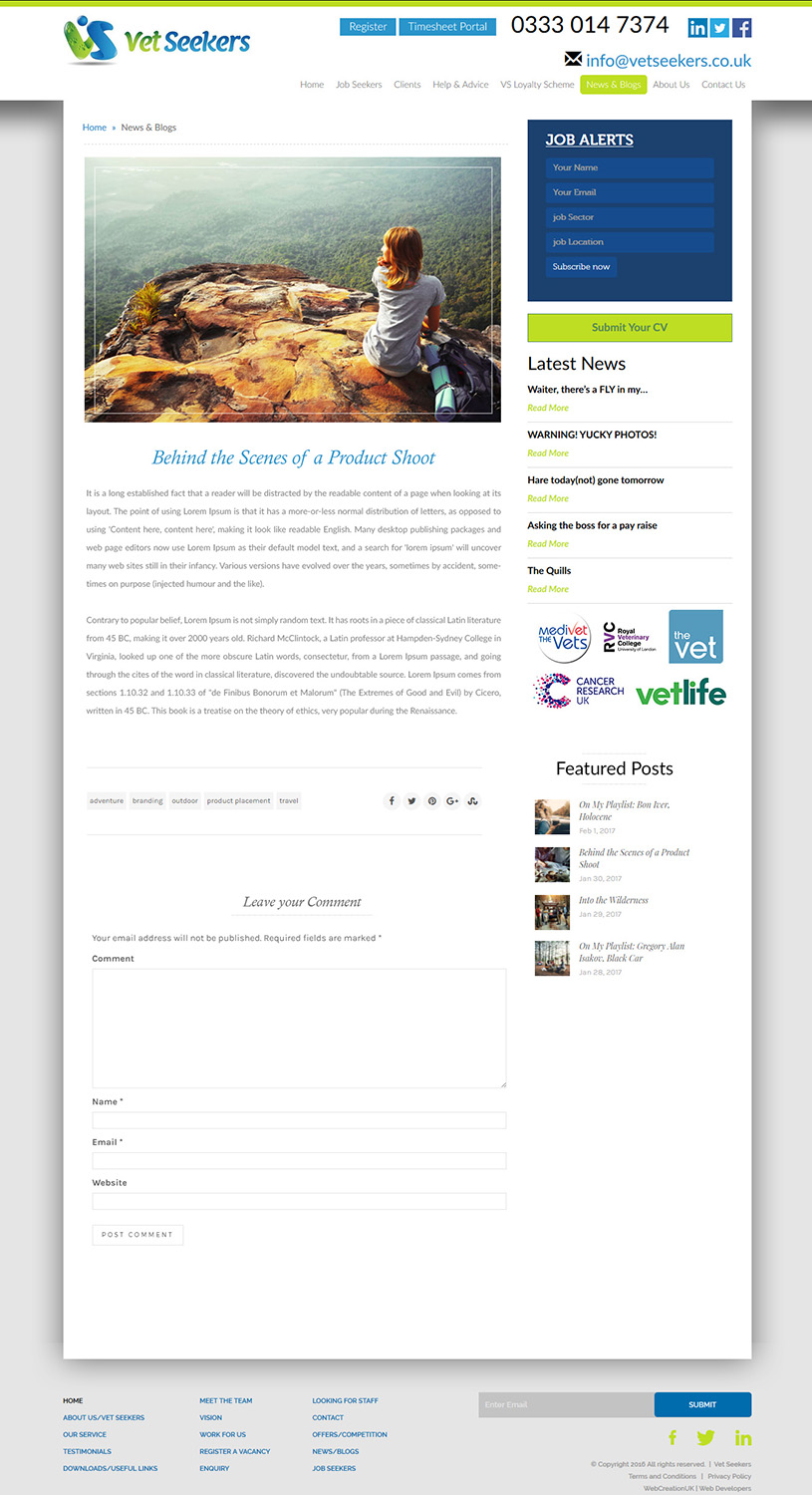 Diseño Web por webxvision para Vet Seekers Ltd | Diseño #15141290