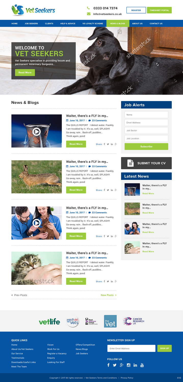 Web Design par pb pour Vet Seekers Ltd | Design #15067898