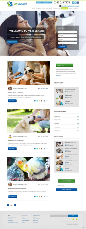 Diseño Web por pb para Vet Seekers Ltd | Diseño: #15067899