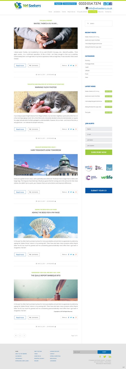 Diseño Web por pb para Vet Seekers Ltd | Diseño #15067905
