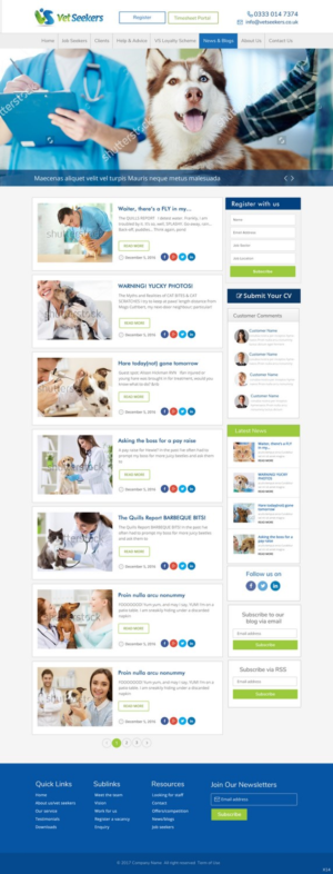 Diseño Web por pb para Vet Seekers Ltd | Diseño: #15129388