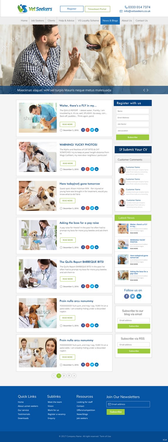 Diseño Web por pb para Vet Seekers Ltd | Diseño #15129399