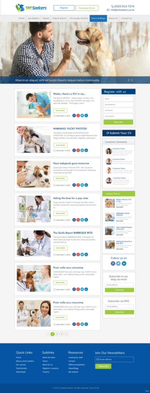 Diseño Web por pb para Vet Seekers Ltd | Diseño: #15129399