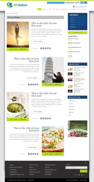 Web Design by Xclusive Designer for Vet Seekers Ltd | Design #15148953