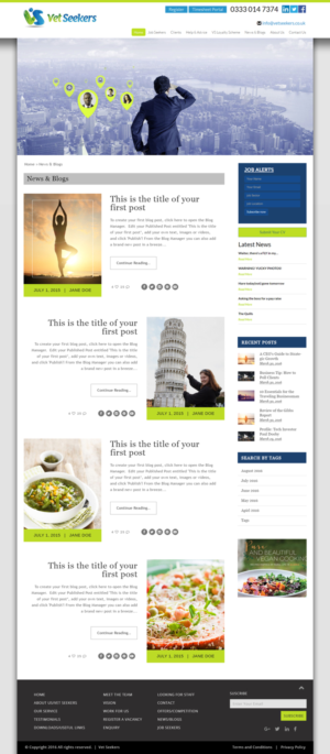 Diseño Web por Xclusive Designers para Vet Seekers Ltd | Diseño: #15148954