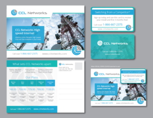 CCL Networks high speed internet, mail out/door to door sales card  | Diseño de Flyer por Achiver