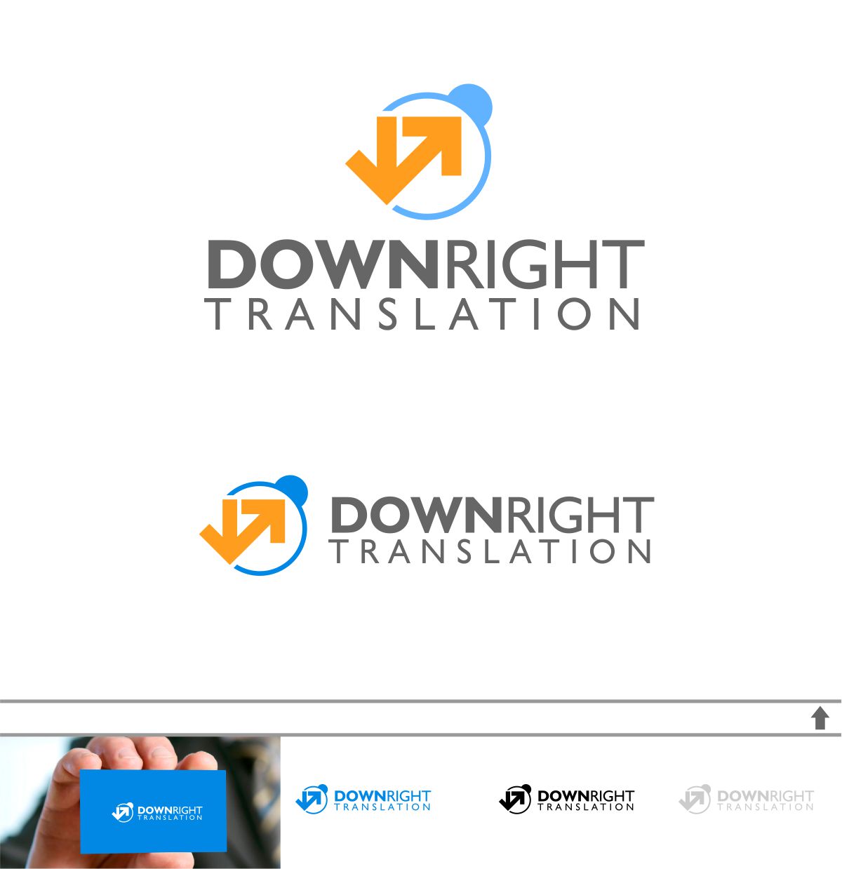 Logo Design by DesignMX (Renan Mejia) for DownRight Translation | Design #14947230