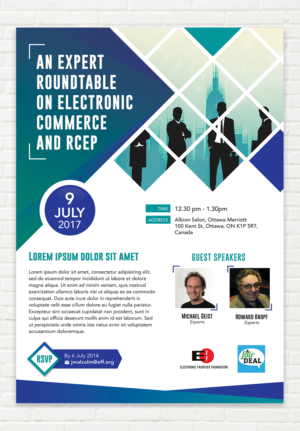 Flier for digital rights event targetting RCEP trade negotiators | Diseño de Flyer por sun_design