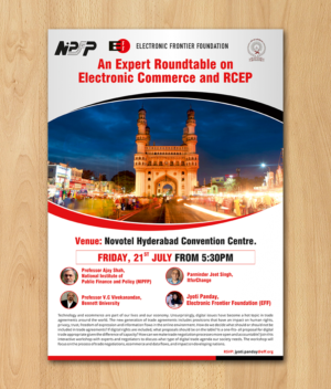 Flier for digital rights event targetting RCEP trade negotiators | Diseño de Flyer por ecorokerz
