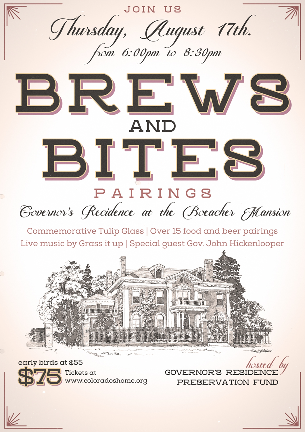 Poster Design by Paulo Duelli for Governor's Residence Preservation Fund | Design: #14918426