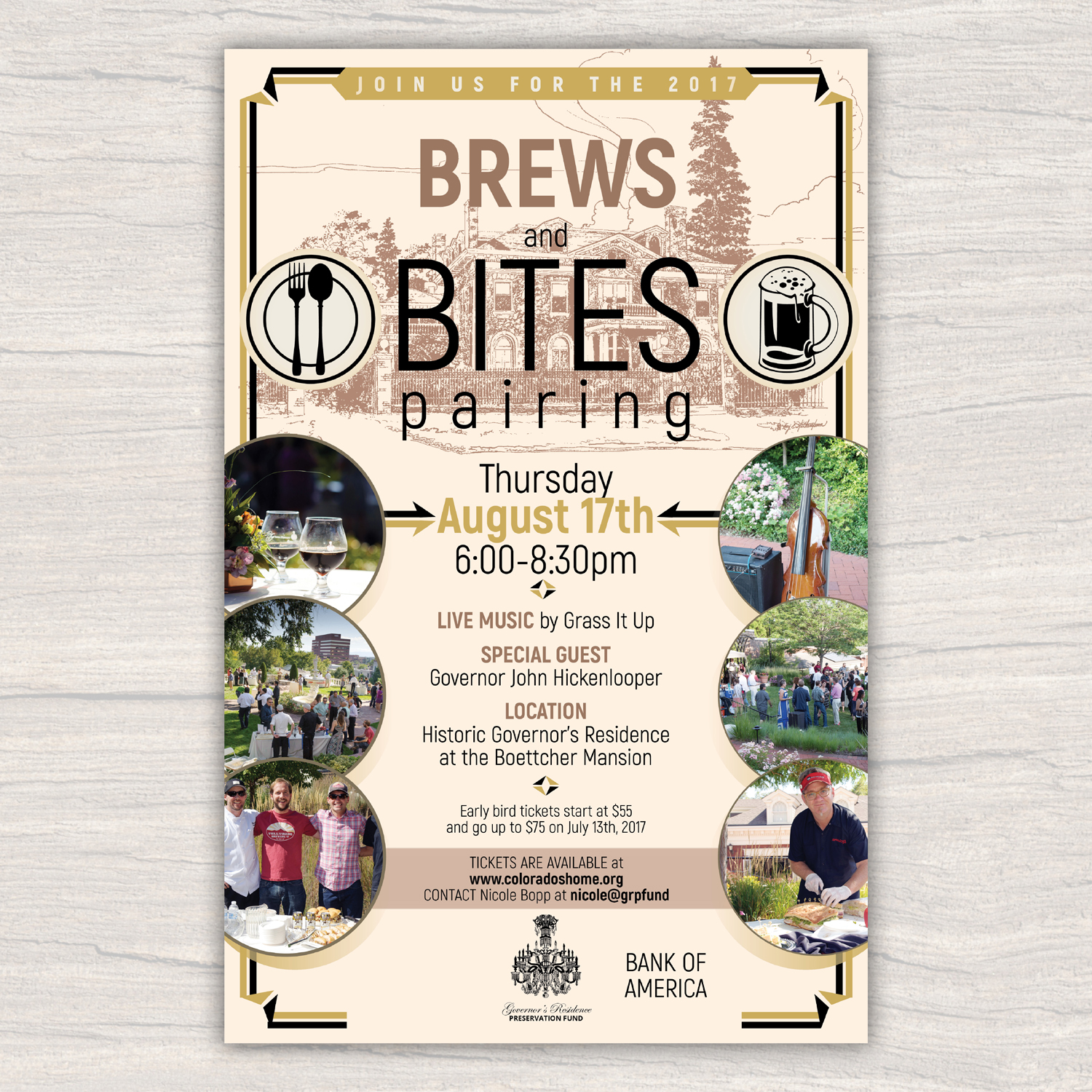 Poster Design by Katyas Art and Design for Governor's Residence Preservation Fund | Design #14936924