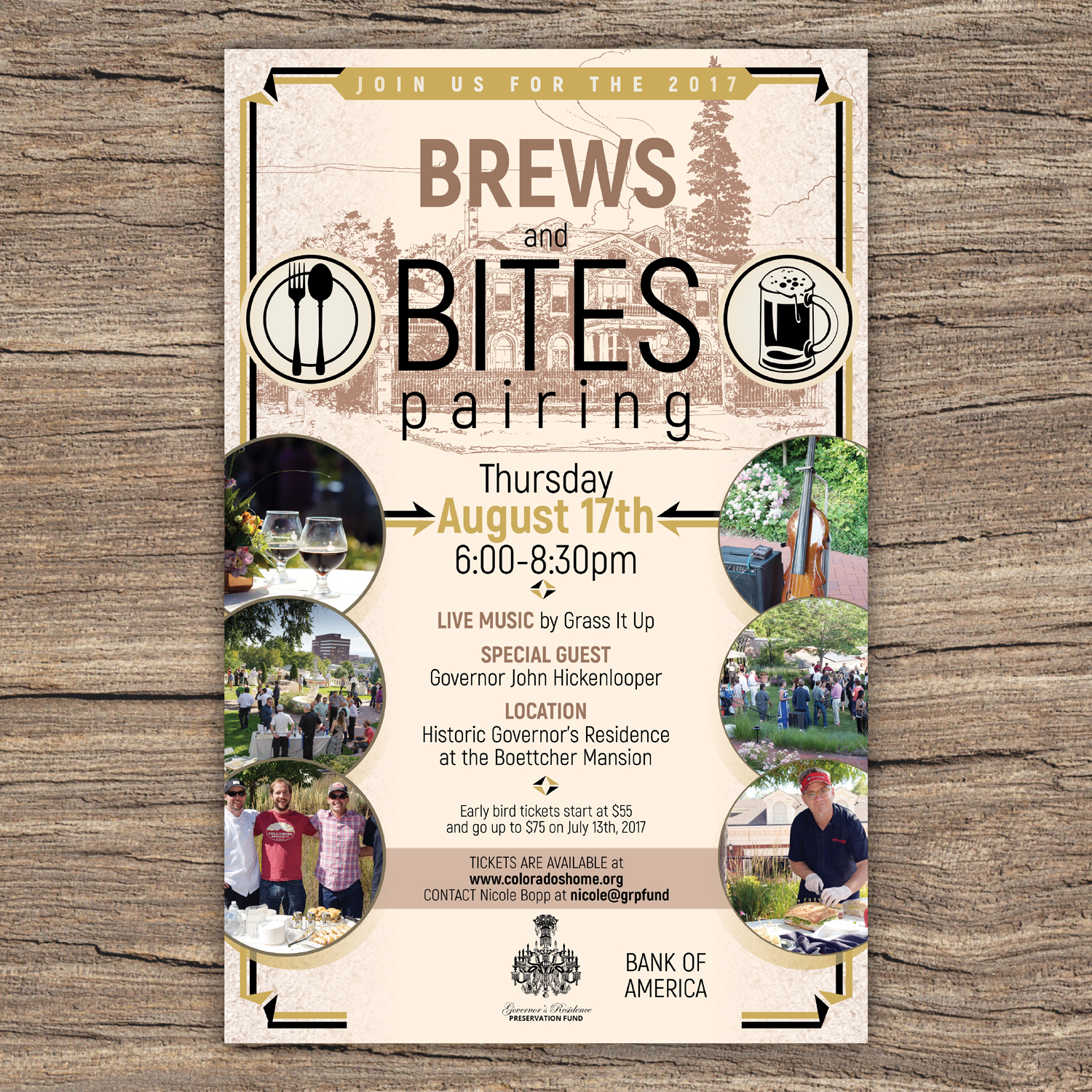 Poster Design by Katyas Art and Design for Governor's Residence Preservation Fund | Design #14937268