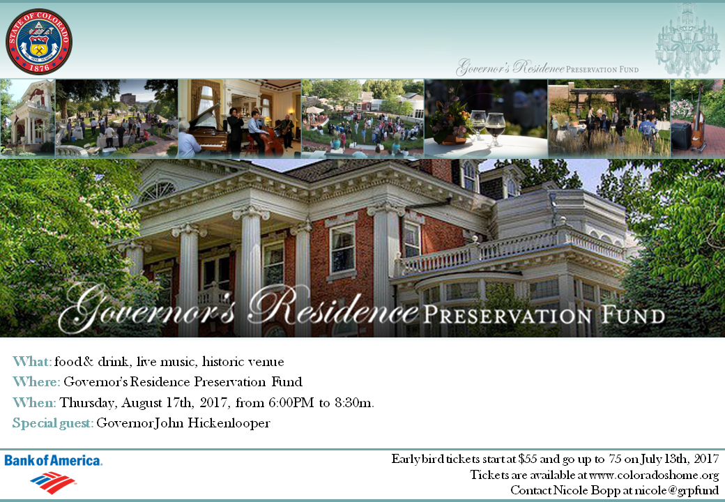 Design de Poster par blogerul pour Governor's Residence Preservation Fund | Design #14940380