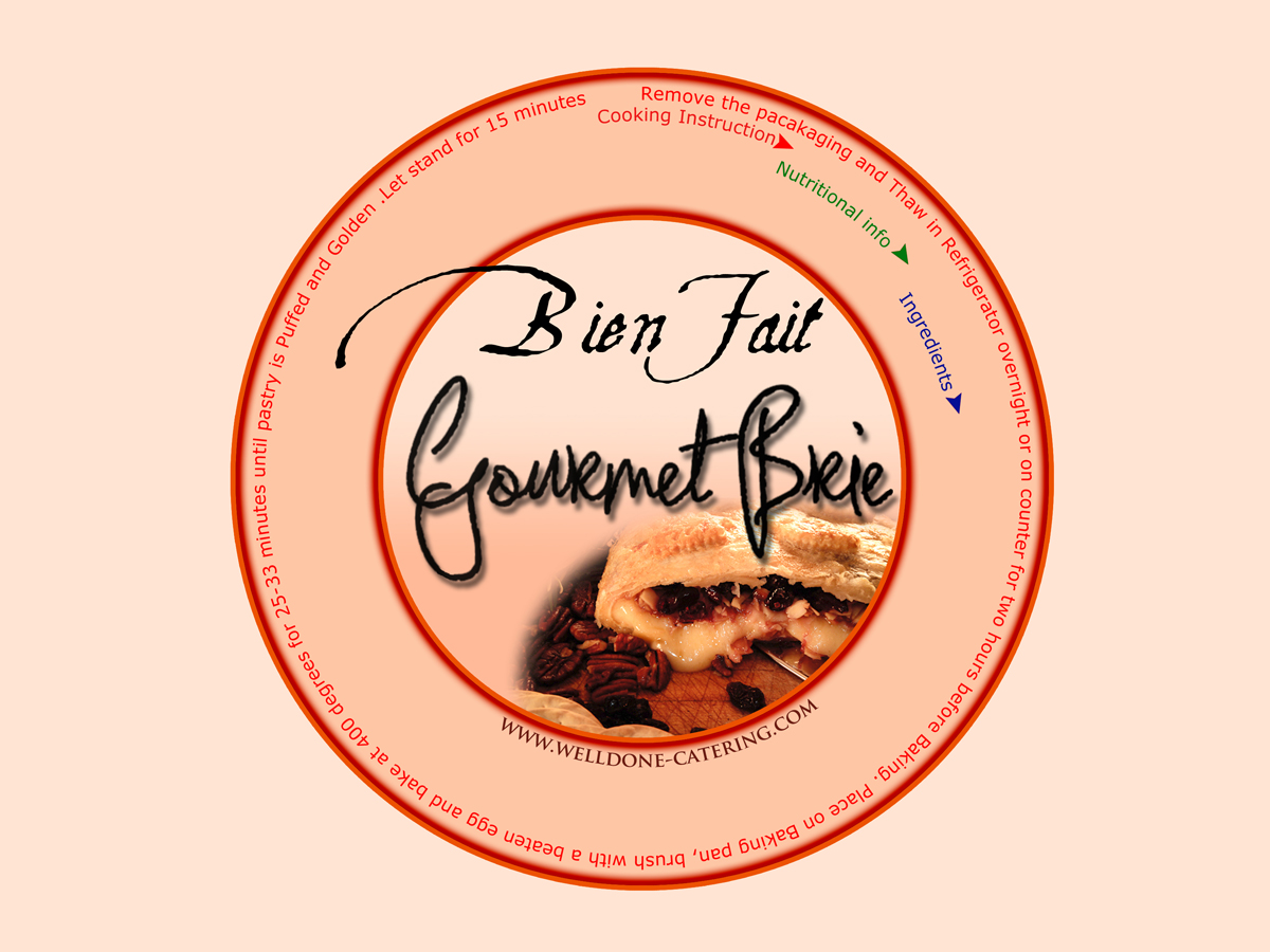 Packaging Design by Aashish for Bien Fait, LLC and Well Done Catering, LLC | Design #638051