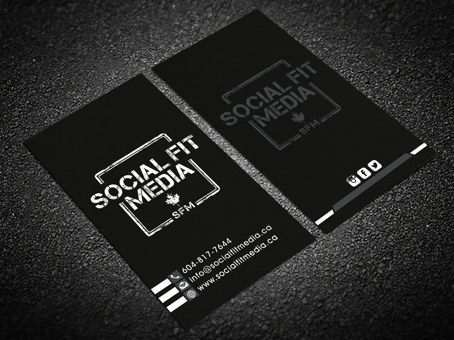 Business Card Design by Hardcore Design for Social Fit Media | Design #14951816