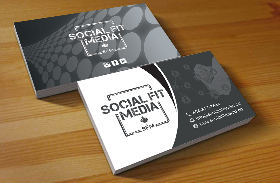 Business Card Design by Hardcore Design for Social Fit Media | Design #14956056