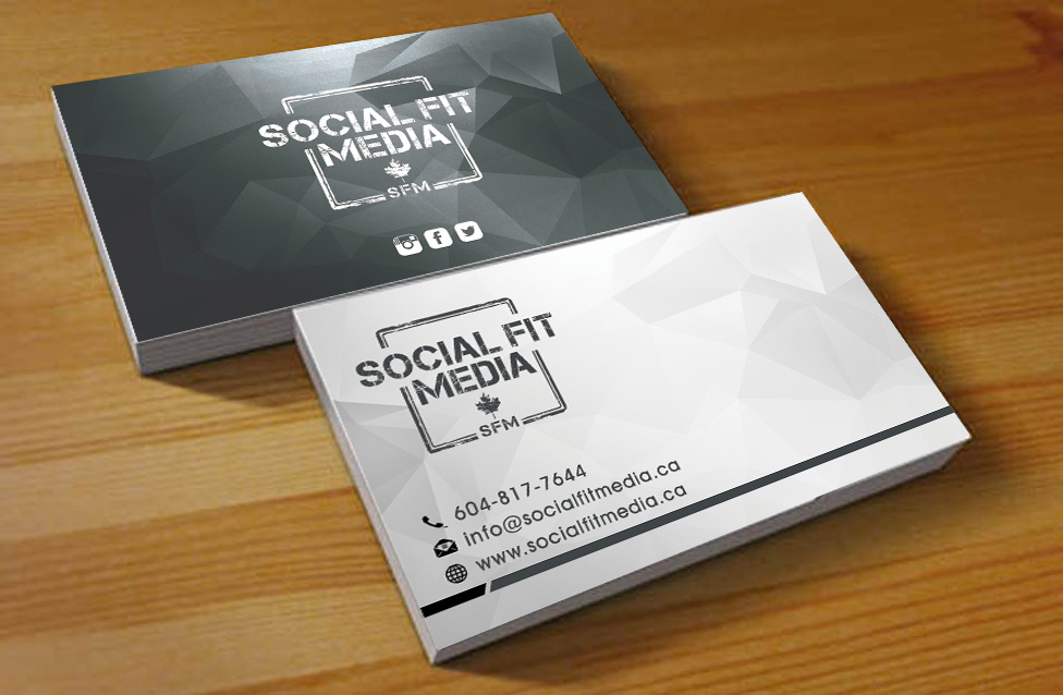 Business Card Design by Hardcore Design for Social Fit Media | Design #14956059