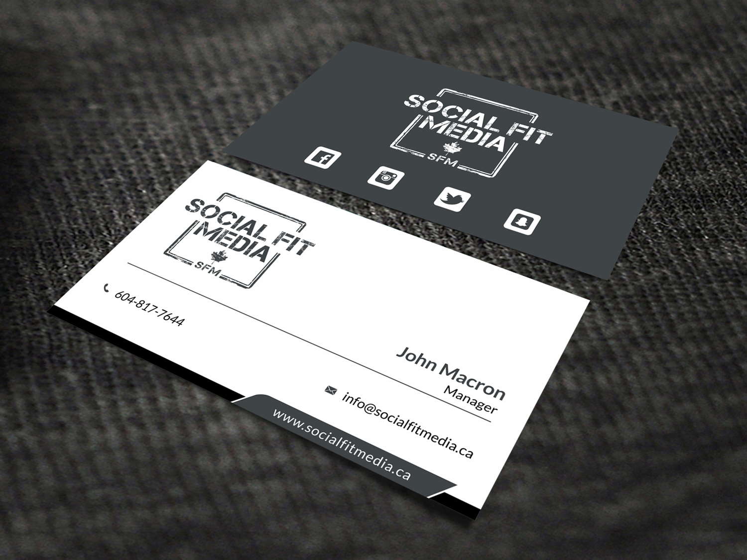 Business Card Design by SKYdesign for Social Fit Media | Design #14941266