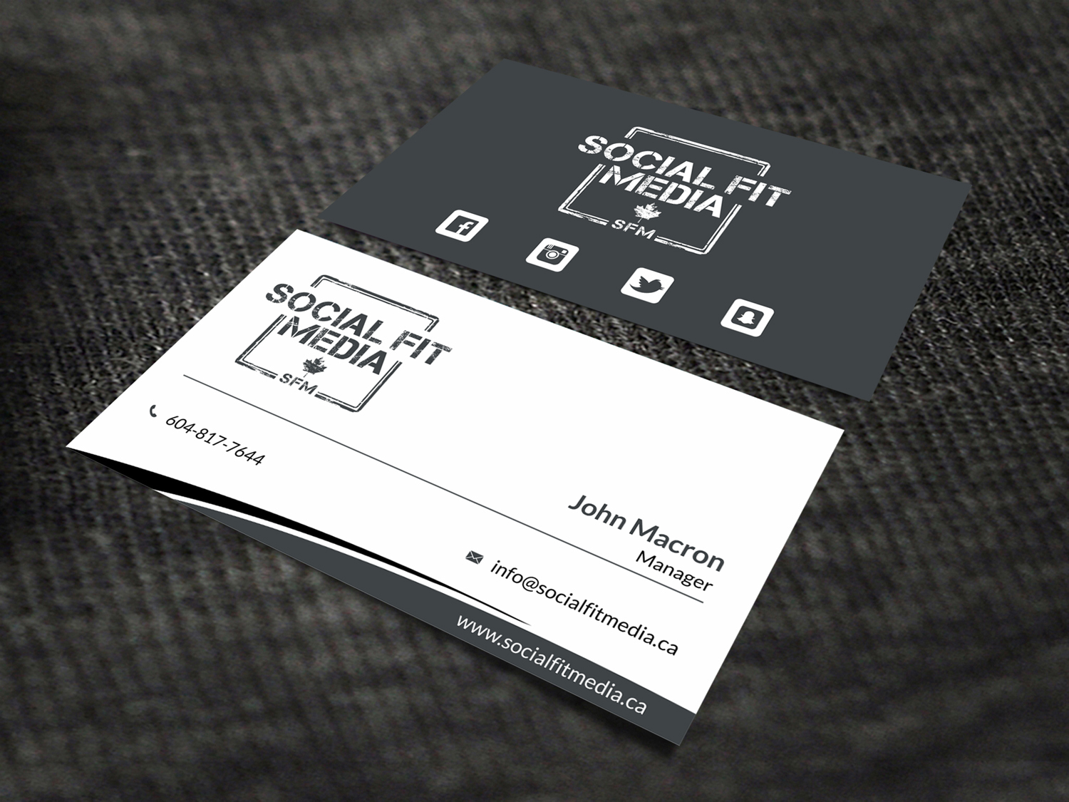 Business Card Design by SKYdesign for Social Fit Media | Design #14941267