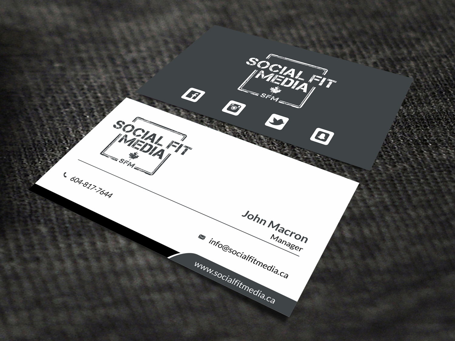 Visitenkarten-Design von SKYdesign für Social Fit Media | Design #14941269