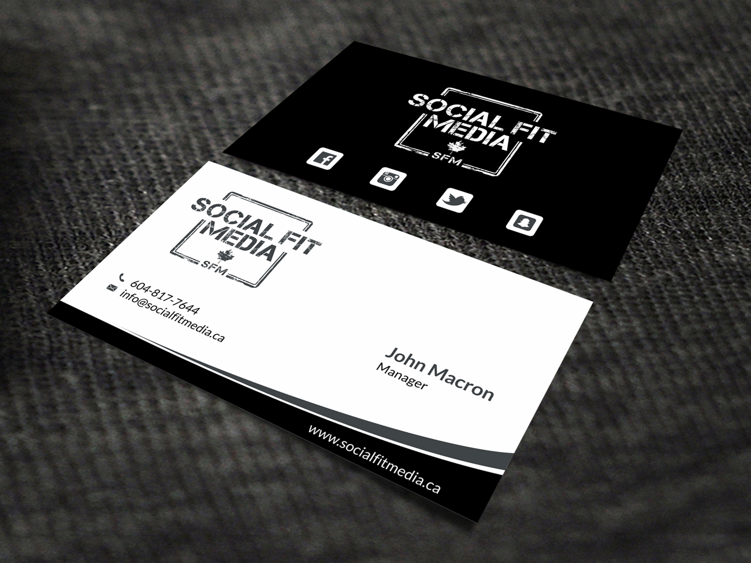 Visitenkarten-Design von SKYdesign für Social Fit Media | Design #14941283
