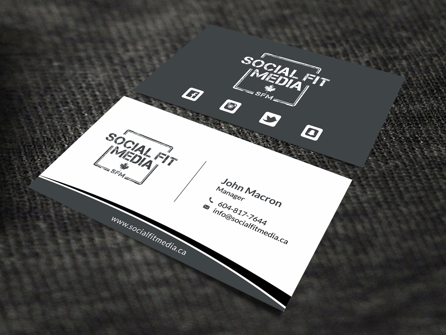 Visitenkarten-Design von SKYdesign für Social Fit Media | Design #14941285